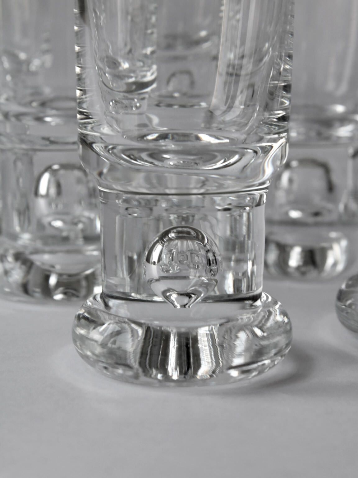Tapio Wirkkala Bubble Tall Drinking Glasses, Set Of 6, Finland, 1950s photo Home Decor