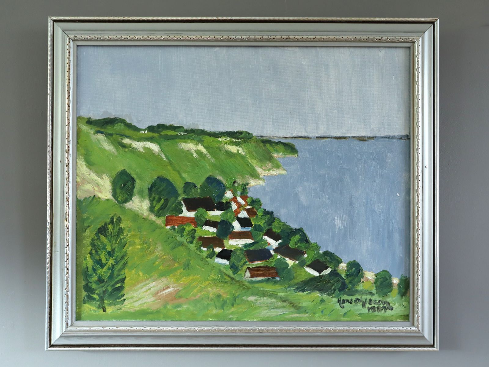Hillside By The Sea  Oil Painting
