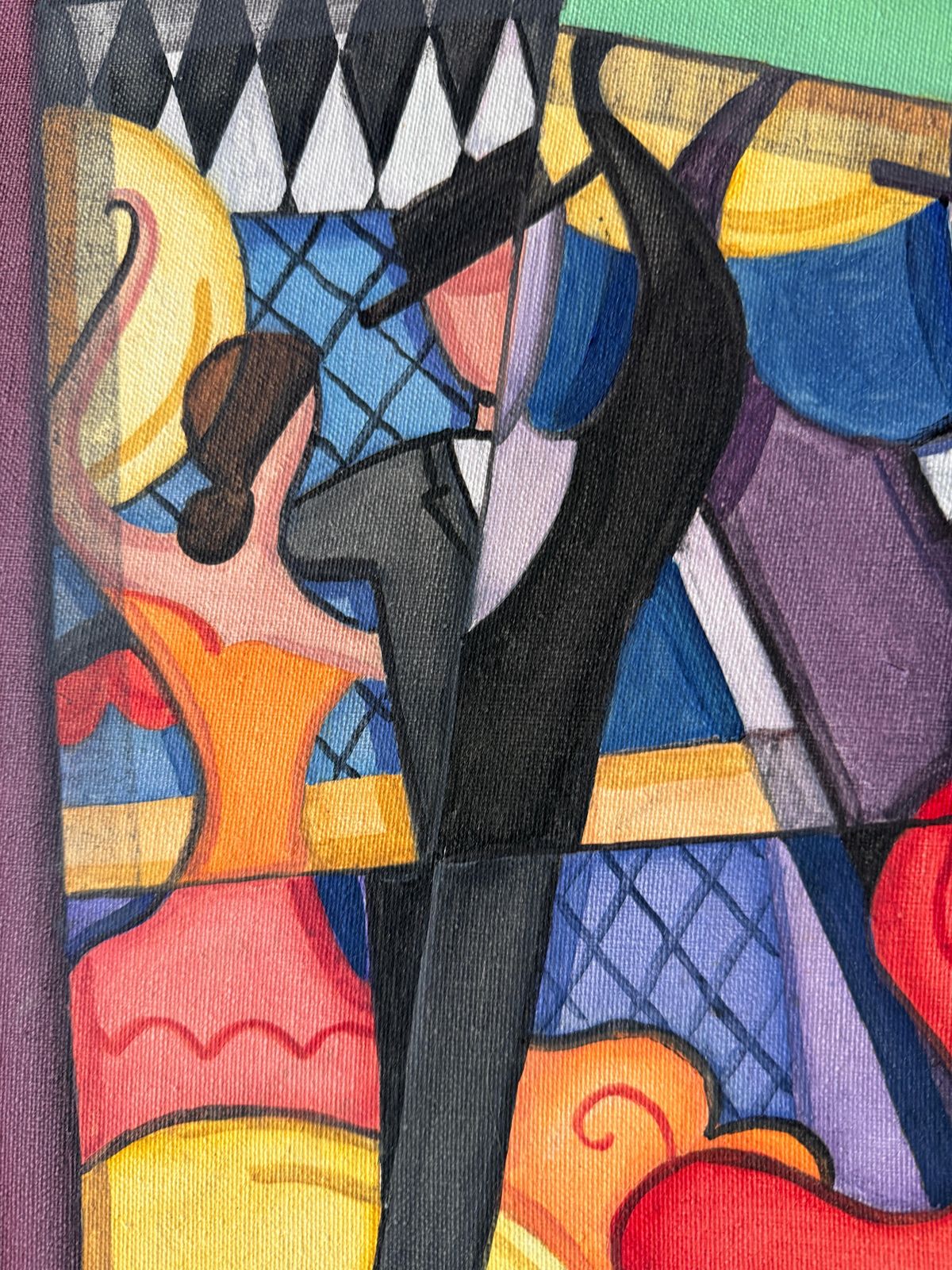 Tom Cowsert Flamenco Dancers Spanish Dancers Acrylic Painting On Canvas 1999 photo Art