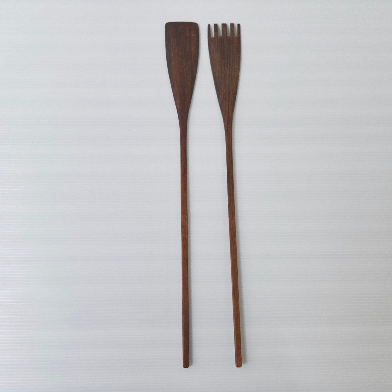 Vintage Scandinavian 1960s Teak Or Rosewood Salad Cutlery 60s 1960s photo buy