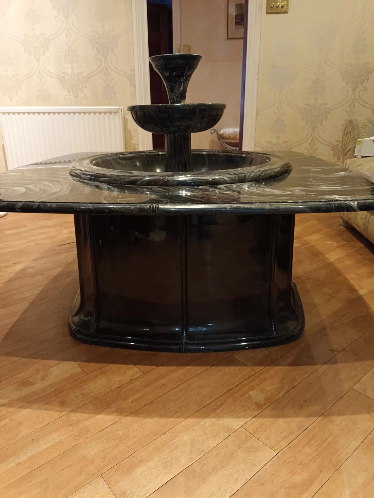 Grand Alabaster Marble One Of A Kind Fountain Table For Indoor Usage With Lights photo 4709.0