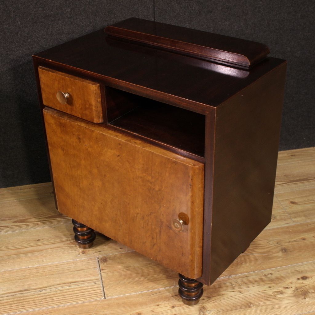 photo for sale Pair Of Italian Bedside Tables From The 1960s