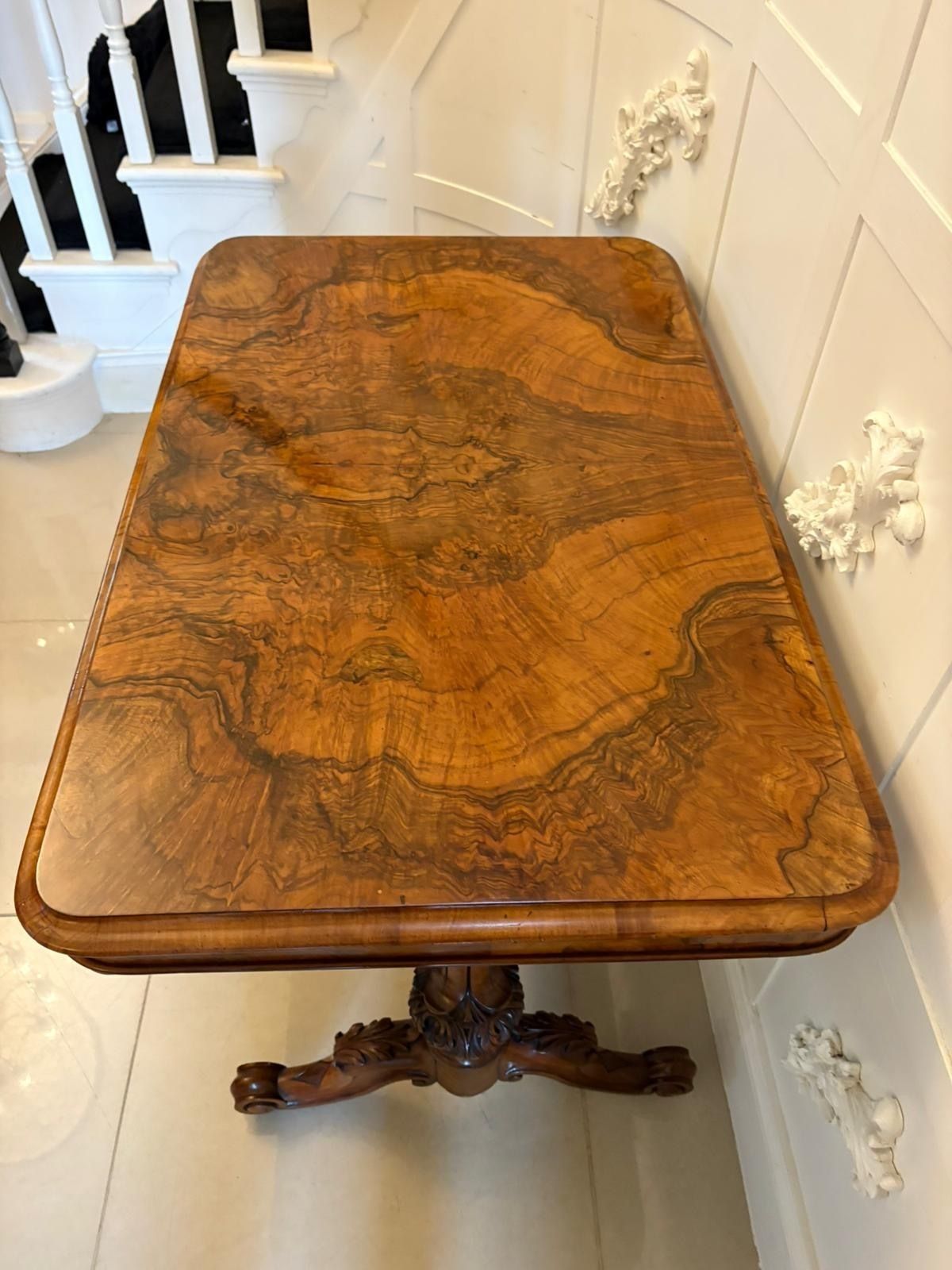 Outstanding Quality Antique 19th Century Burr Walnut Freestanding Centre Table photo for sale