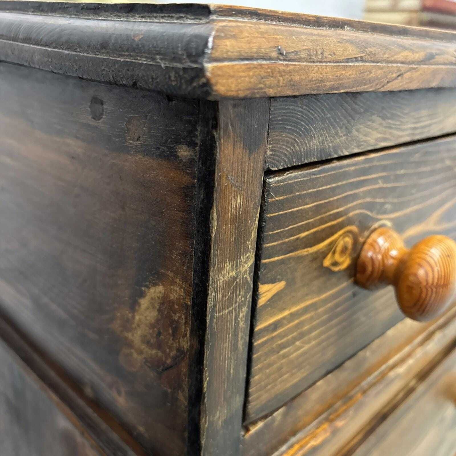 Vintage Wood Pedestal Desk – Traditional Writing Table With Drawers, Classic Home Office Furniture, Rustic Farmhouse Style Desk photo for sale