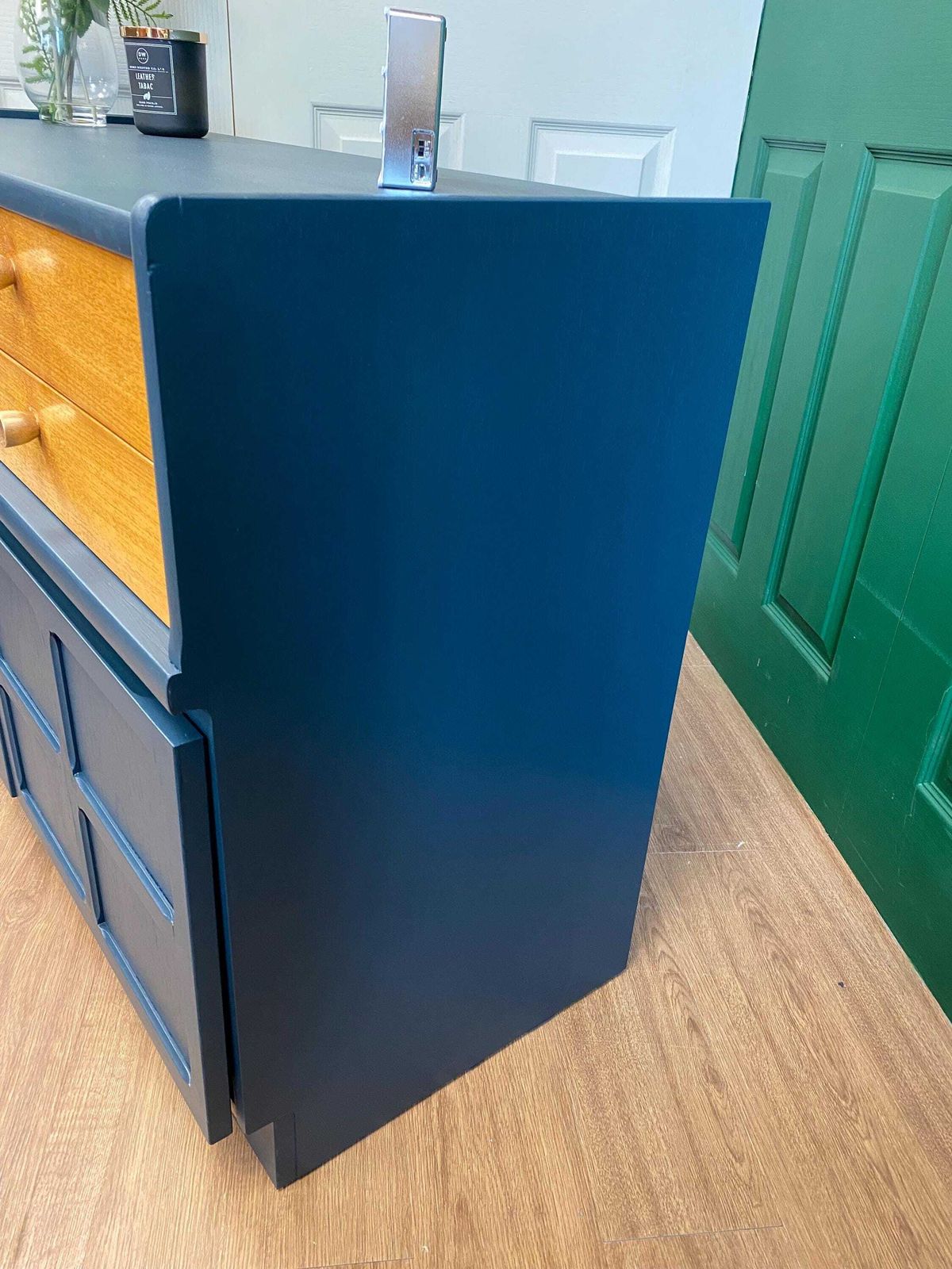 Refurbished Mid Century 1960s Nathan Teak Sideboard Petrol Blue photo 545.0