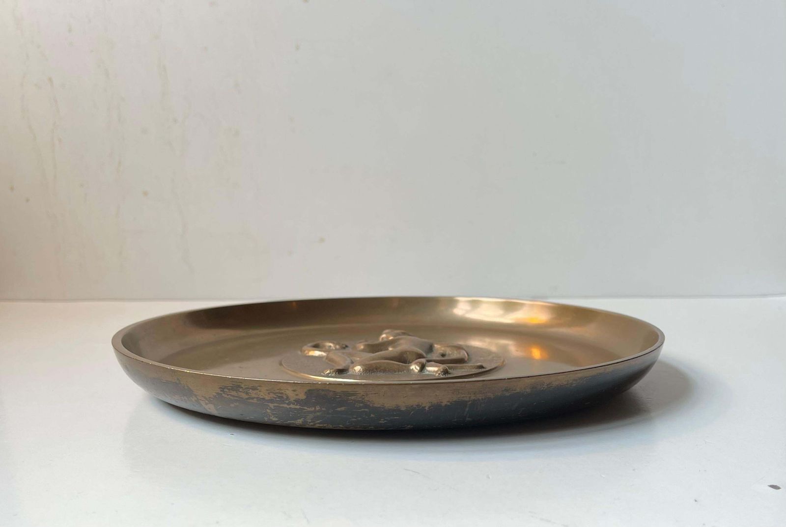 Art Deco Bronze Dish With The Genesis Motif By Tinos, 1930s photo 778.0