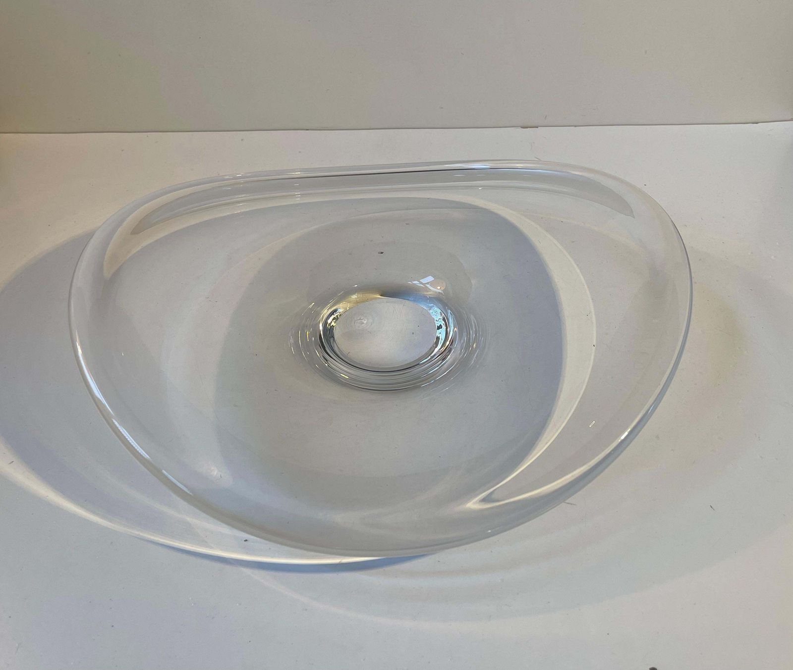 Freeform Centerpiece Glass Bowl By Per Lütken For Holmegaard, 1960s photo buy