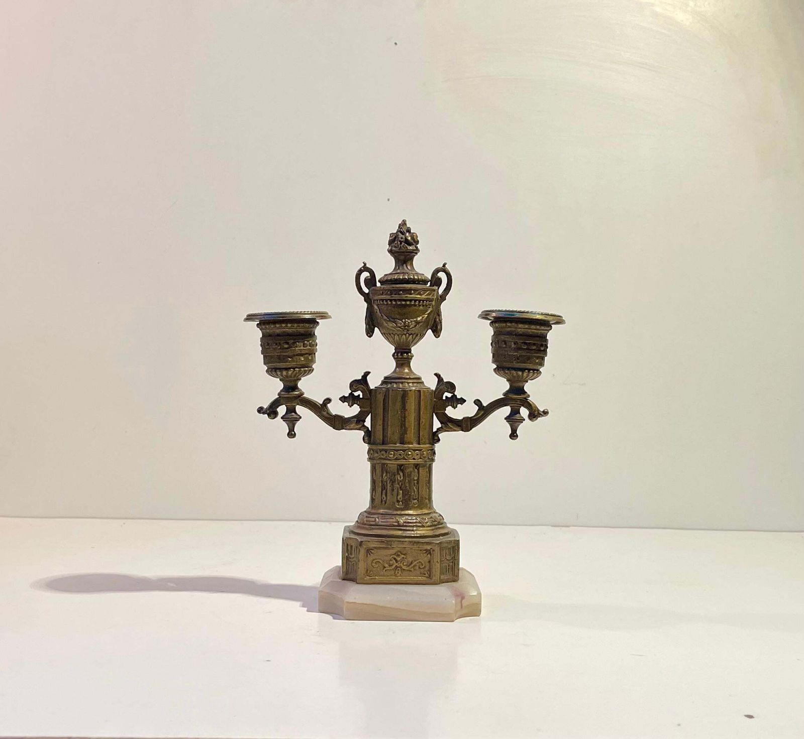 Small Antique French Candelabra In Gilt Bronze, Louis XVI Style photo furniture