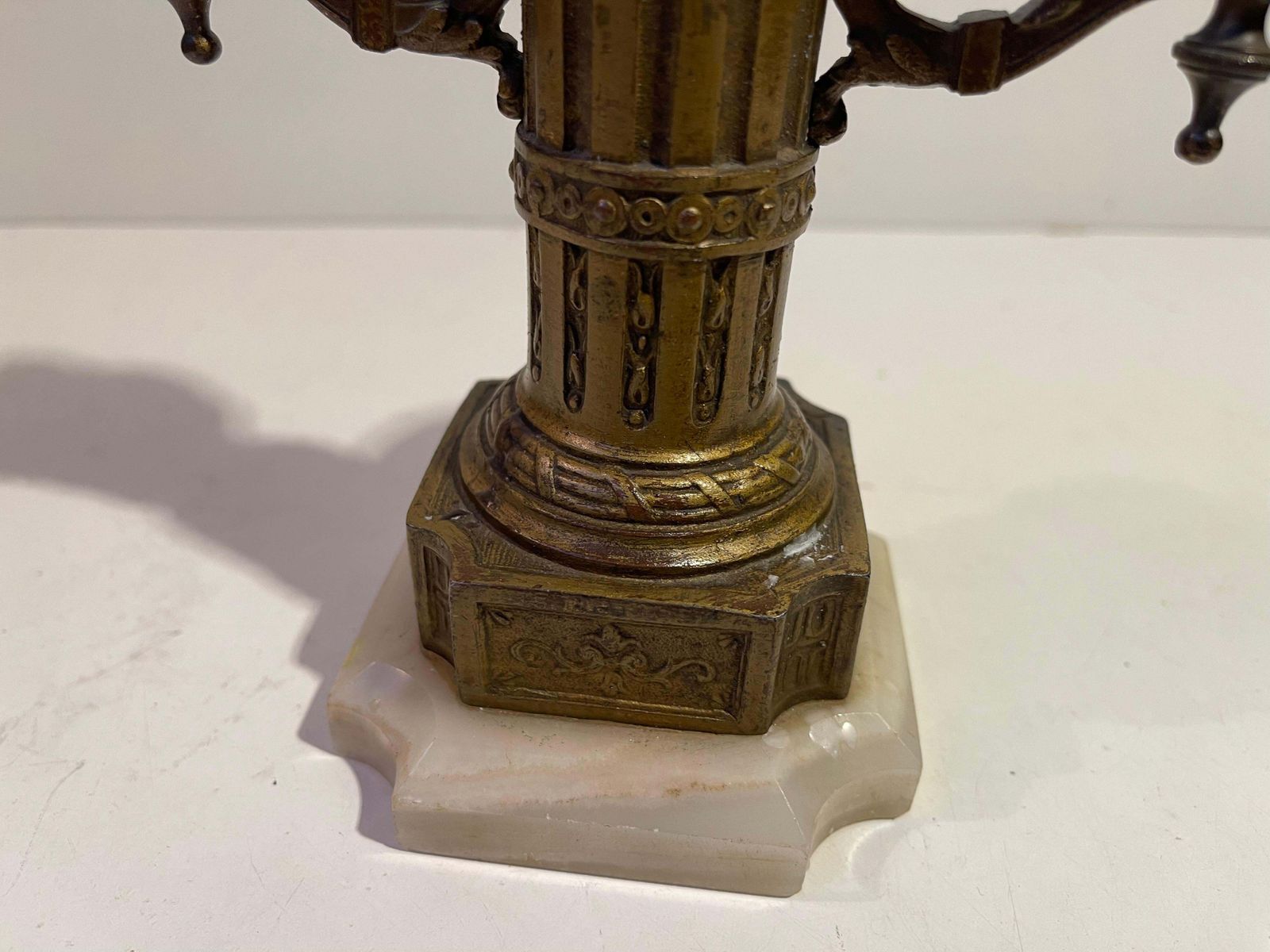 Small Antique French Candelabra In Gilt Bronze, Louis XVI Style photo 276.0