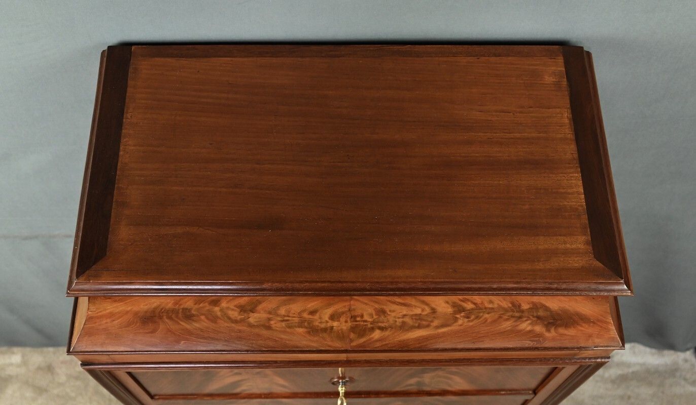 Small Mahogany And Lemonwood Chiffonier Secretary – 1900 photo vinterior