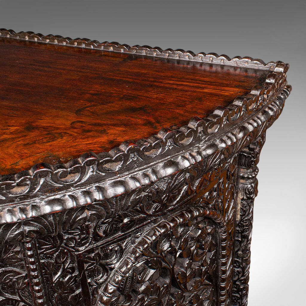 Antique Veranda Gin Cabinet, Ceylon, Teak, Corner Cupboard, Victorian, C.1880 photo vinterior