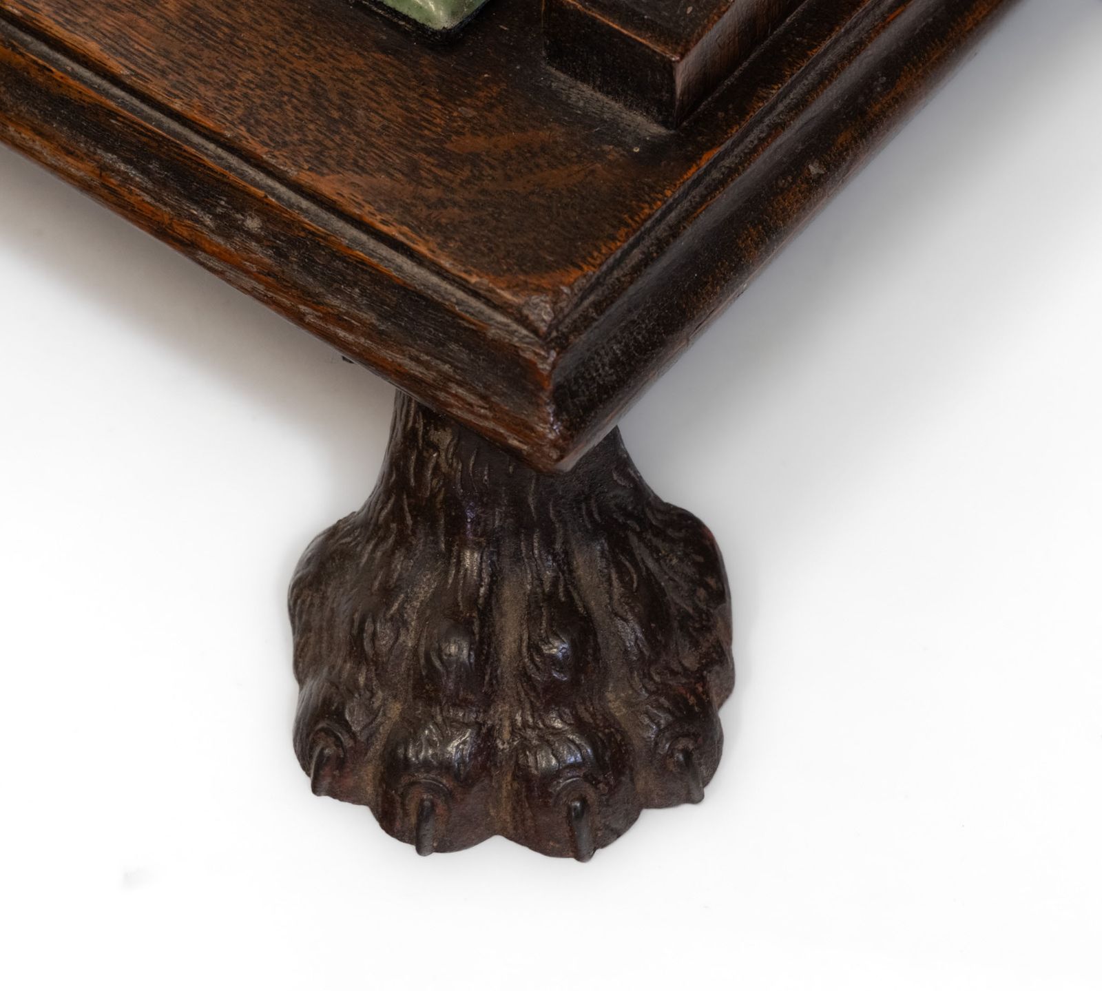 Antique Edwardian Oak Snooker Pool Cue Rack Stand photo vinterior