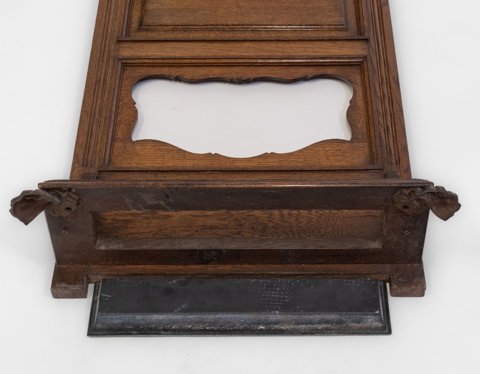 photo for sale Antique Edwardian Oak Snooker Pool Cue Rack Stand