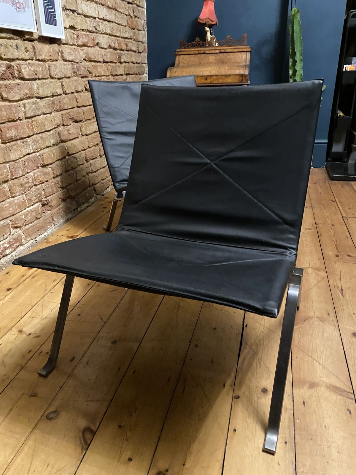 Pair Of Original 1960s Poul Kjærholm Pk22 Lounge Chairs By E. Kold Christensen, Leather Upholstery photo 4995.04