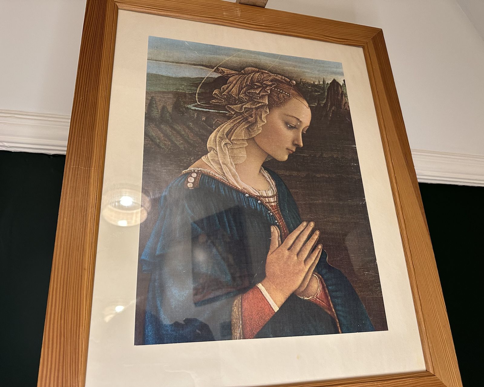 Fra Filippo Lippi Madonna Renaissance Print Framed Blue Dress photo furniture