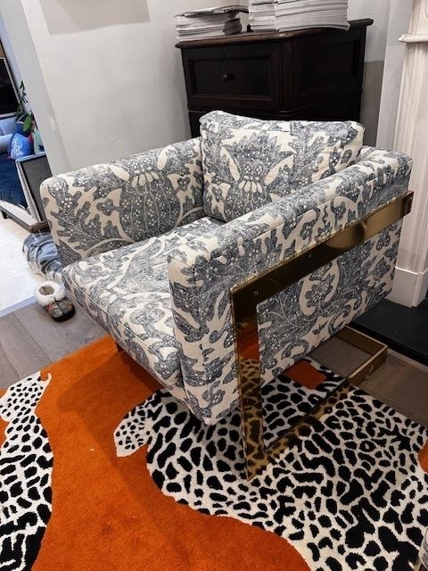 photo for sale Milo Baughmann Cubed T Back Lounge Chairs Thayer Coggin USA 1970's