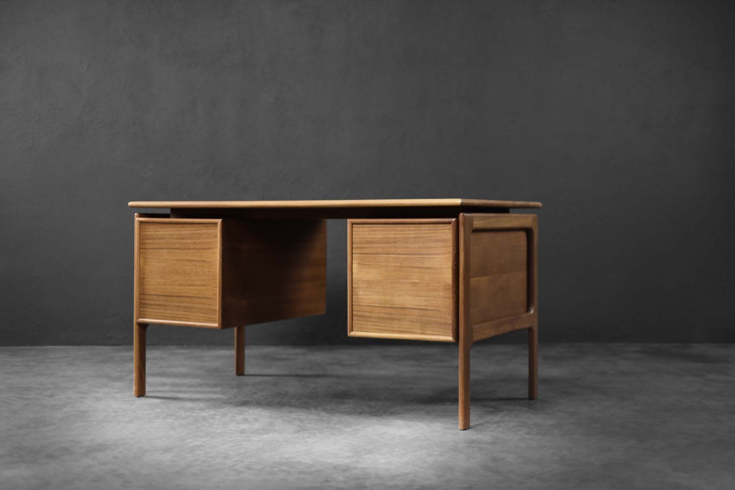 Vintage Danish Teak Desk By Arne Vodder For Gv Møbler, 1960s photo for sale