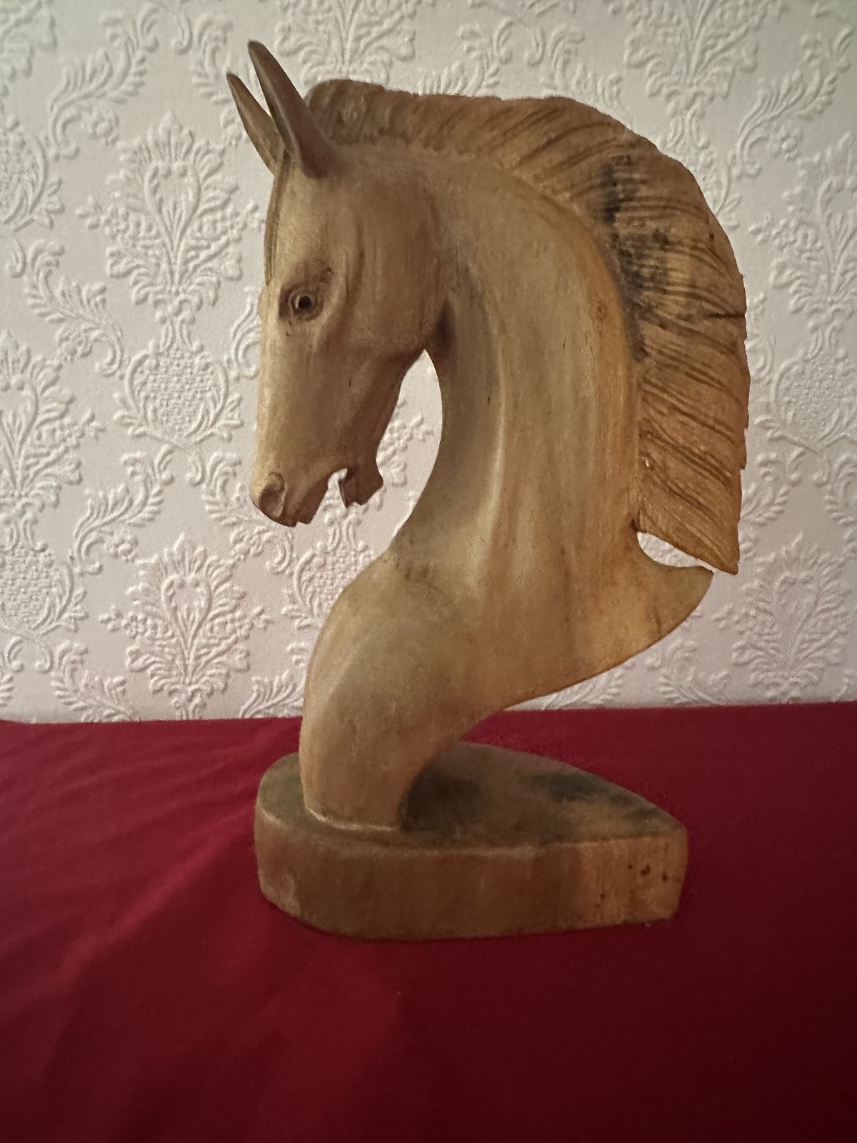 Unique Hand Carved Wooden Horse’s Head photo Art