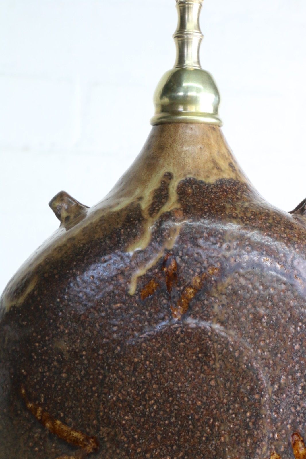 125.0 Table Lamp Studio Pottery Vintage Japanese Ceramic Lamp Mid 20th Vgc photo