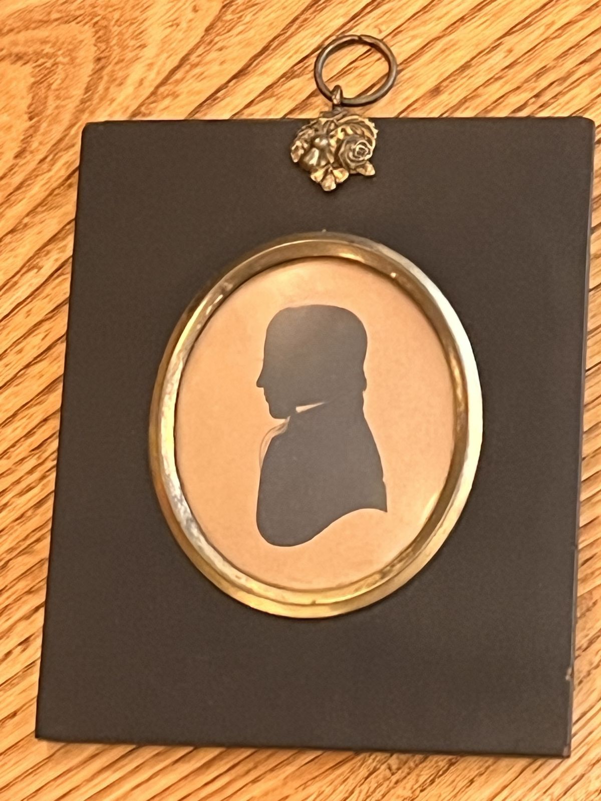 Georgian Framed Miniature Silhouette Painting photo 245.0