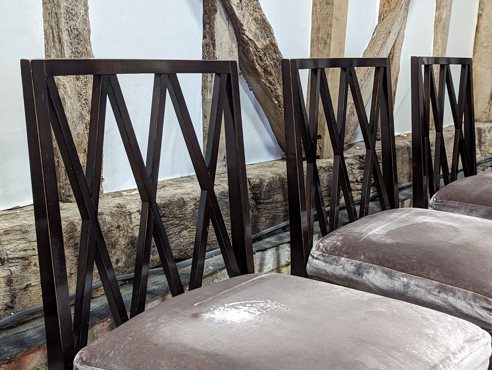 Ben Whistler Velvet Dining Chairs Good Condition Save £££ photo Furniture