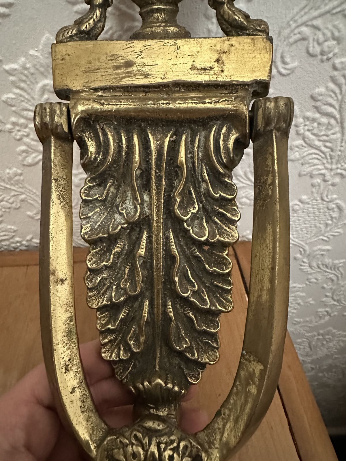 Antique 19th Century Brass Door Knocker photo for sale