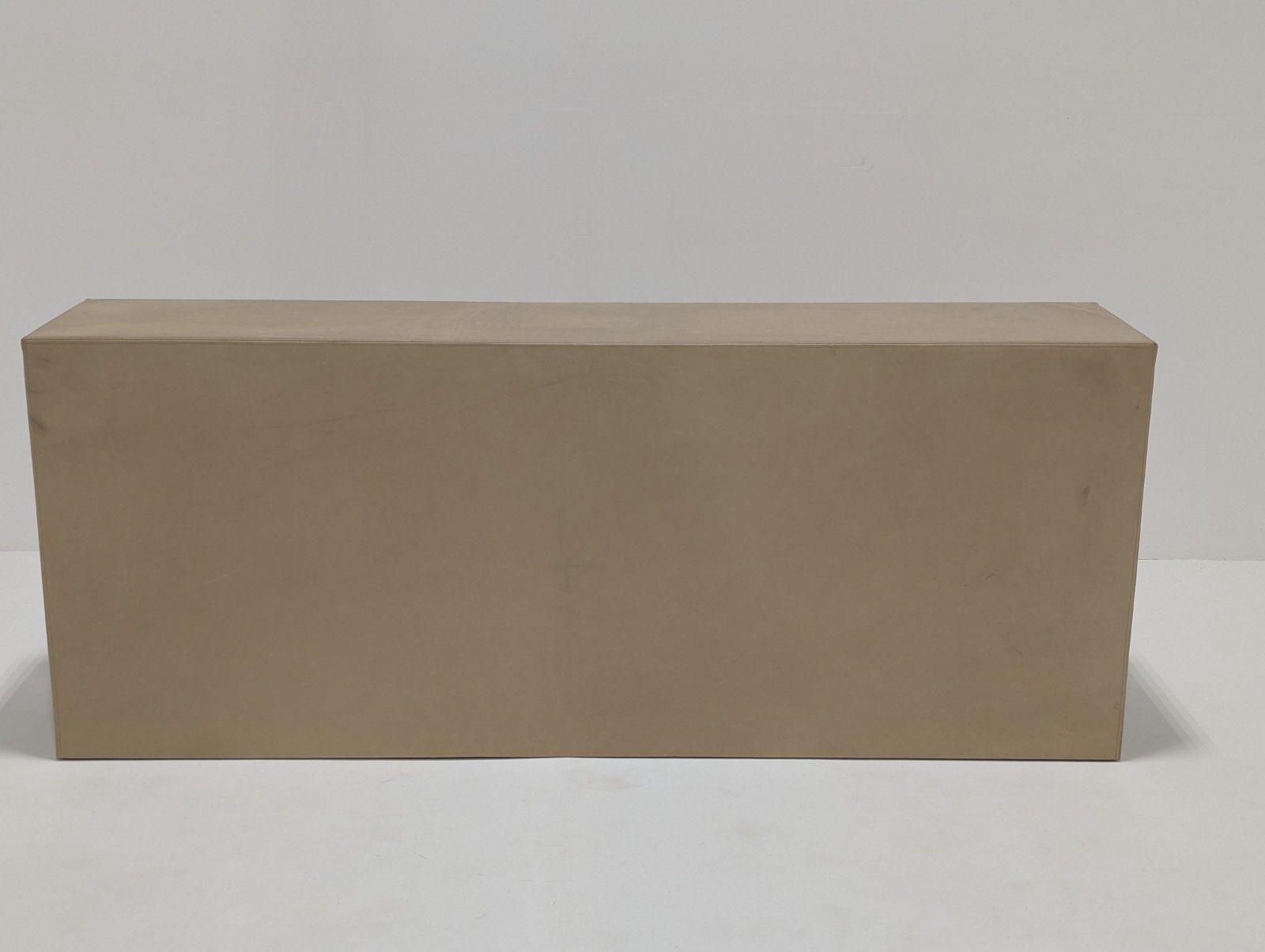 600.0 Luxury Designer Tv Unit Wall Divider Fair Condition Cream Leather Save £££ photo