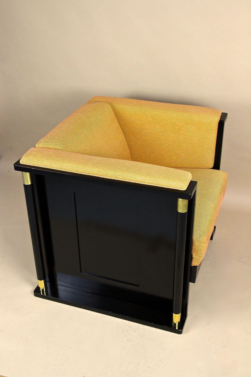 20th Century Art Nouveau Black Armchair, School Of Josef Hoffmann, At Ca. 1910 photo for sale