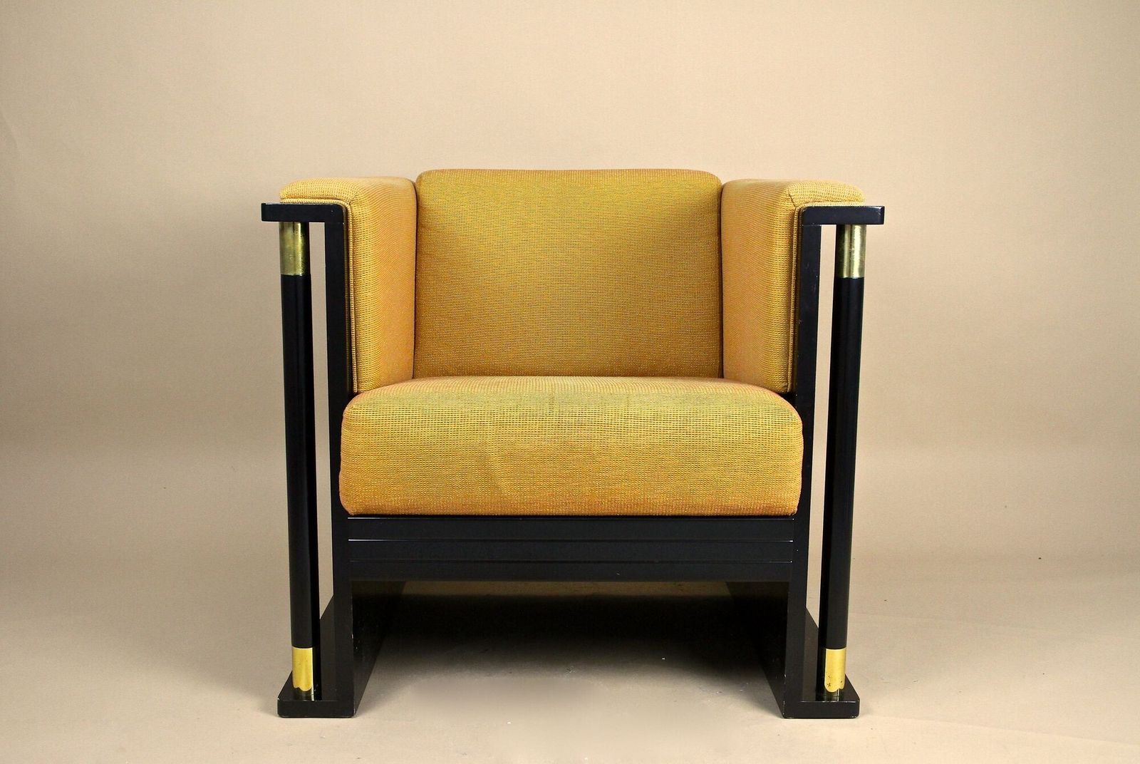 20th Century Art Nouveau Black Armchair, School Of Josef Hoffmann, At Ca. 1910 photo vinterior