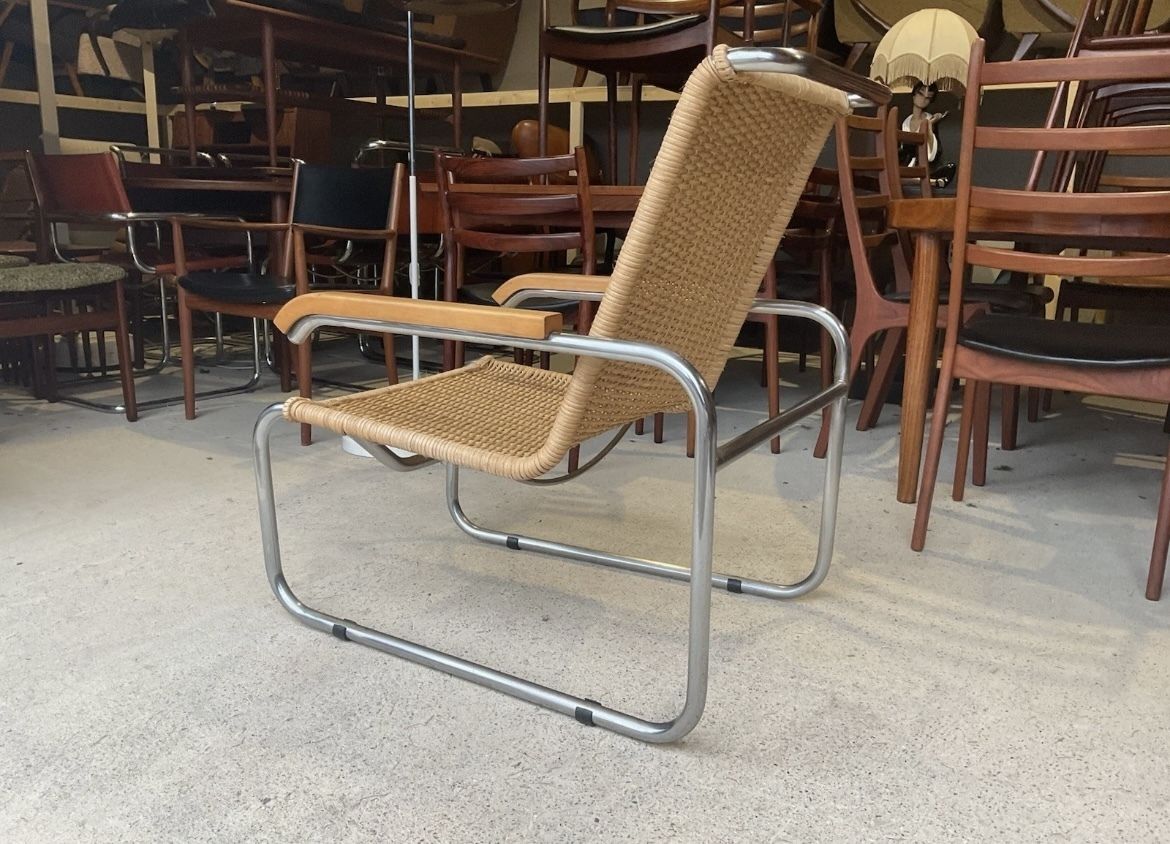 Bauhaus Design Armchair, Model B35, Designed By Marcel Breuer For Thonet 1929 photo vintage