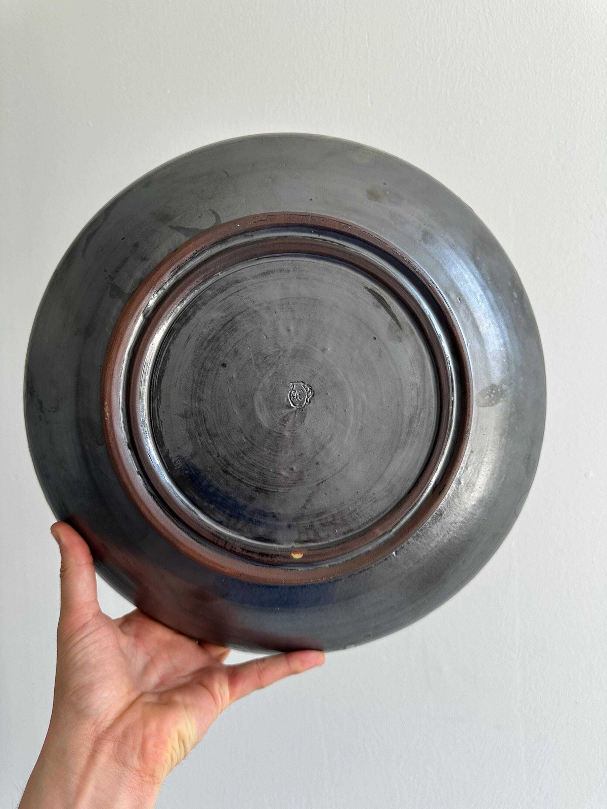 Large Fruit Basket Dish In Colorful Ceramic, Terracotta Pottery, Rustic Kitchen Decor, Antique Object With A Strong And Unique Character photo 105.0