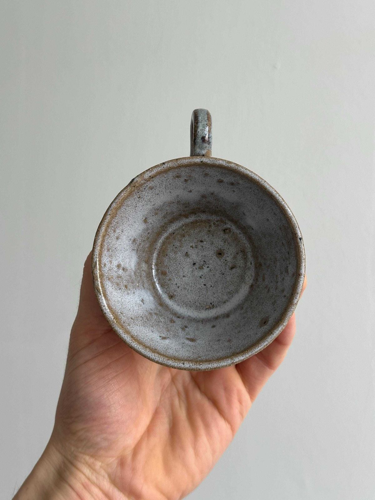 Handcrafted Stoneware Coffee Set, 6 Cups, Saucers And Sugar Bowl, Natural Tones, Ideal For Country Decor, Unique Gift, French Craftsmanship photo vintage