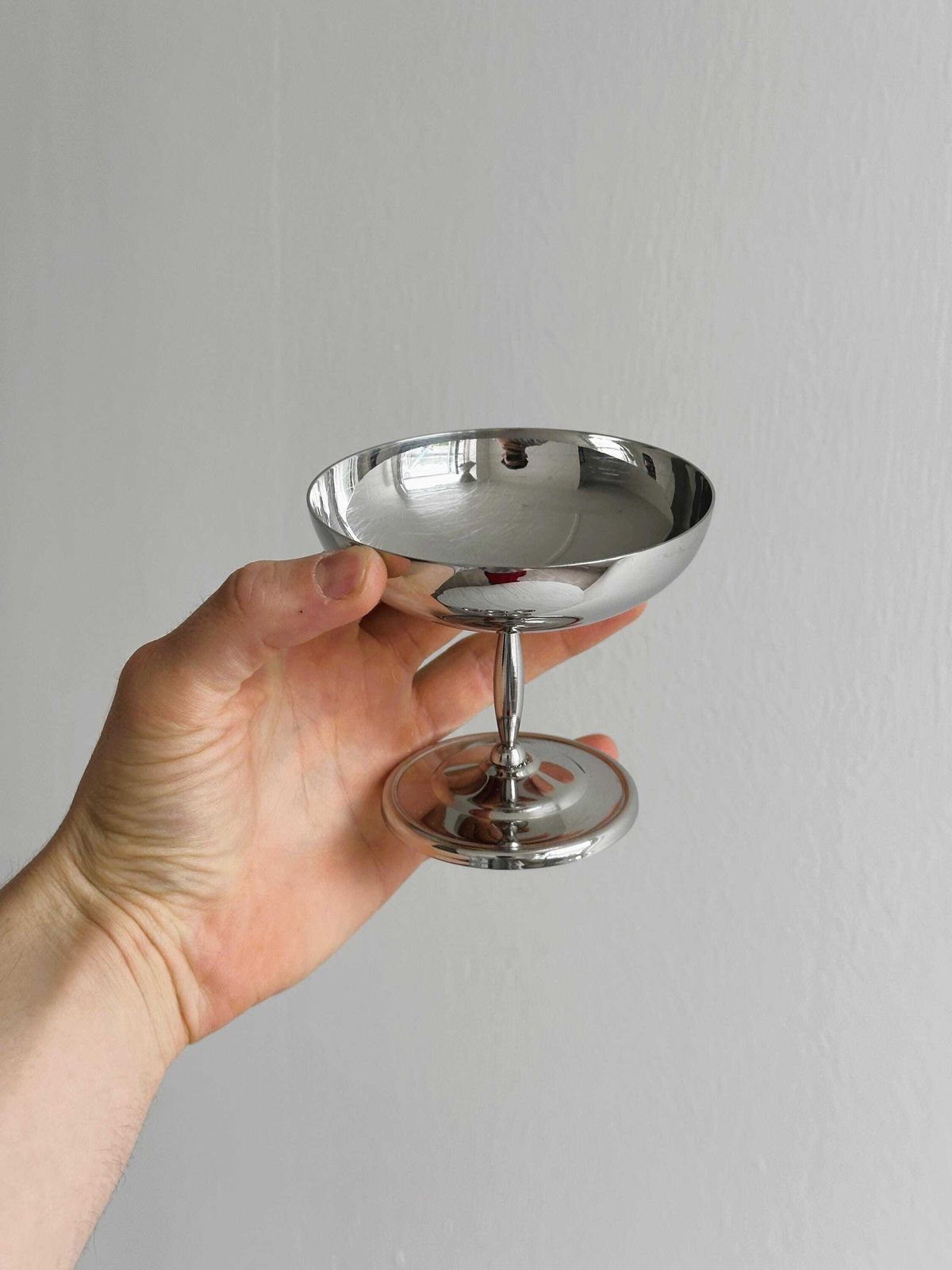 6 coupes sur pied en acier inoxydable, style Letang Remy, fabrication française, art de la table en métal, service à dessert, idée cadeau photo Décoration