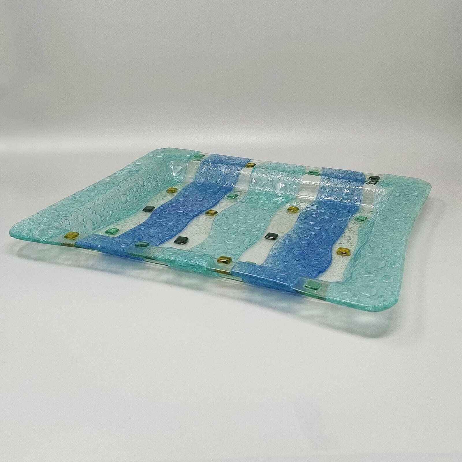 1970s Astonishing Tray By Albatros In Murano Glass. Made In Italy photo for sale
