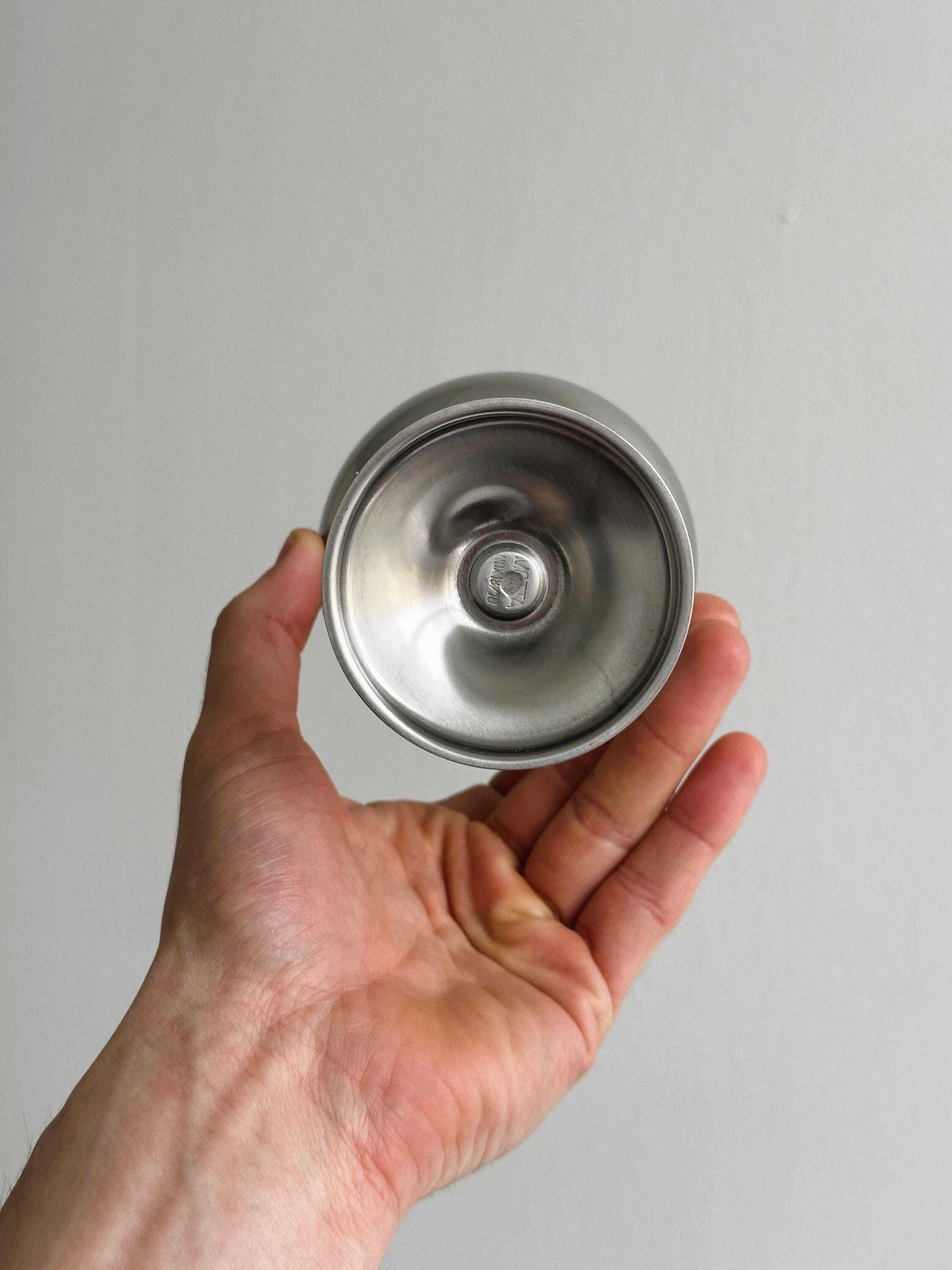6 coupelles sur pied en inox, style Letang Remy, fabrication française, art de la table en métal, service à dessert, idée cadeau. photo 78.0