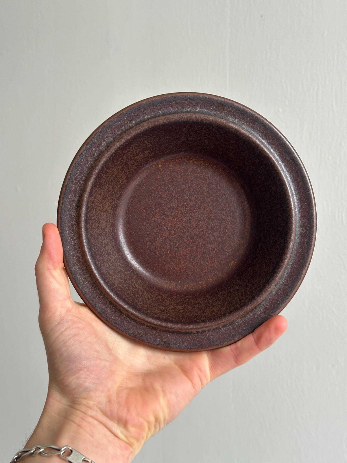 Set Of 6 Dark Brown Glazed Stoneware Bowls, Bowls For Starters Or Desserts, Raw And Elegant Table Decoration, Dark Elegant Table photo vinterior