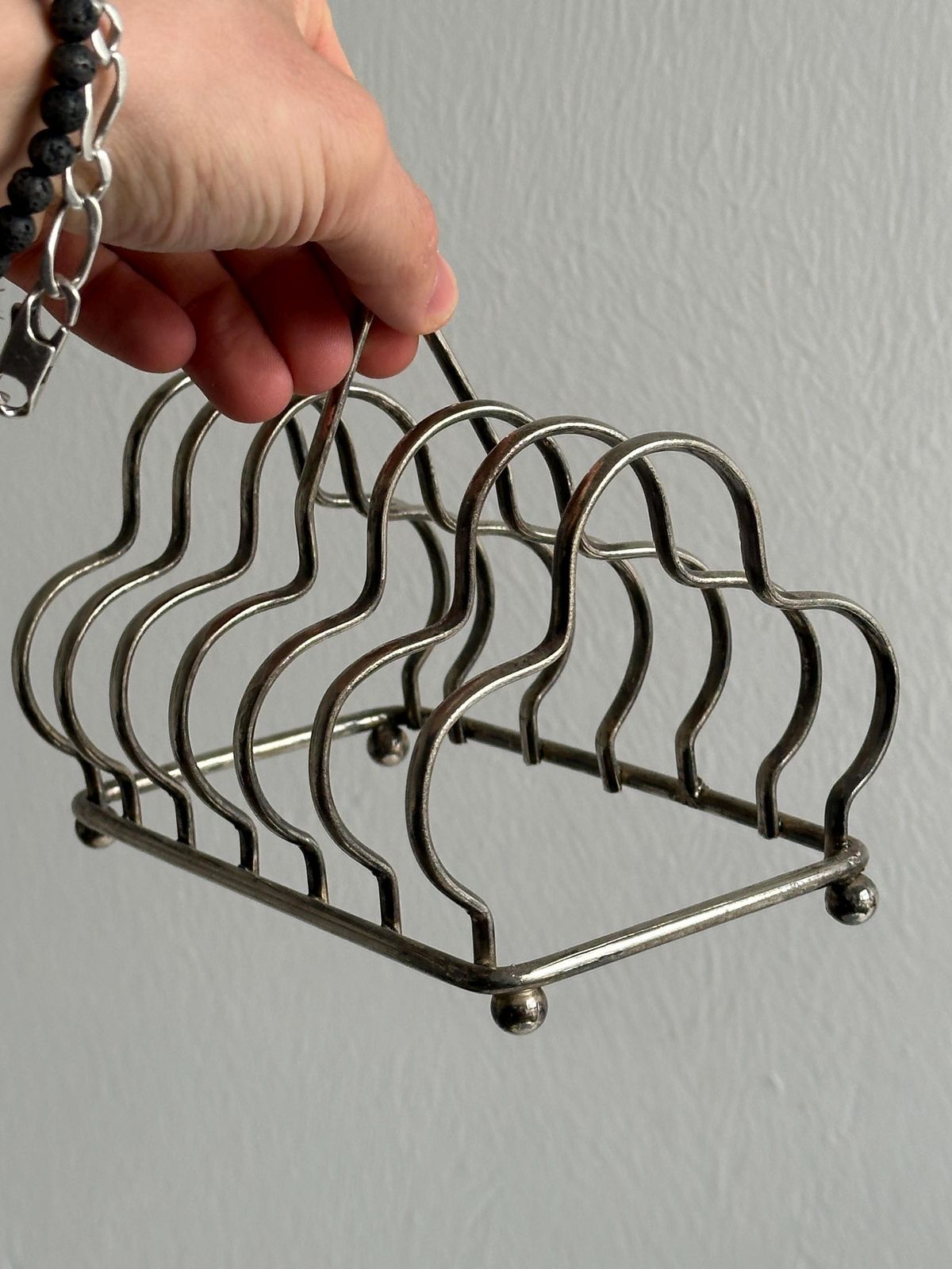Silver Metal Toast Rack In The Létang Remy Style, Vintage Design, Chic Table Decoration, French Manufacturing, Metal Tableware, Stainless Steel photo 50.0