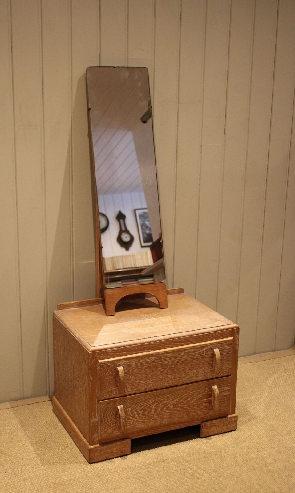 Small Limed Oak Mirrored Cabinet photo buy