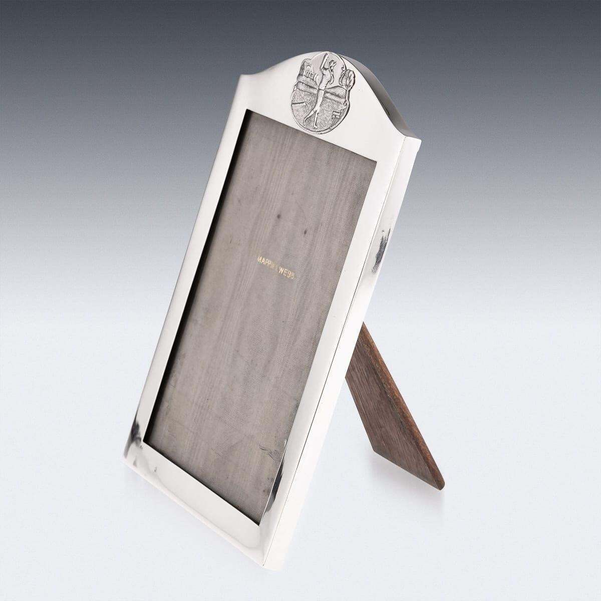 Antique 20thc English Solid Silver "Golfing" Photo Frame, Mappin & Webb C.1916 photo Home Decor