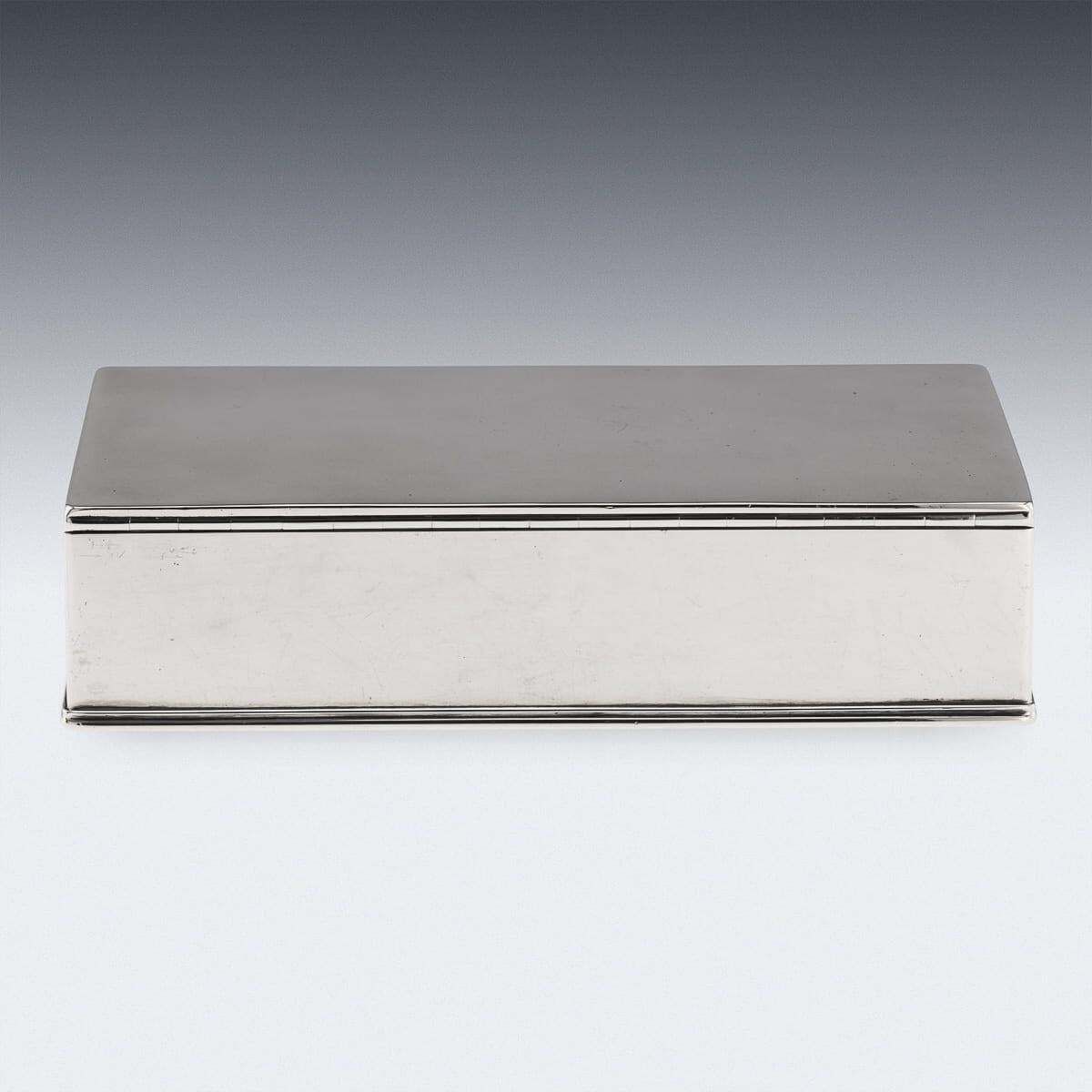 Antique 19th Century English Solid Silver Cigar Box, London C.1876 photo 2347.0