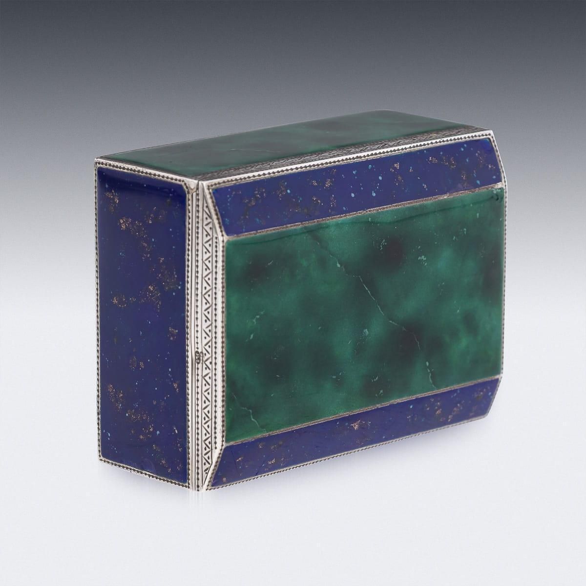 Antique 20th Century German Solid Silver & Enamel Cigarette Box C.1900 photo buy