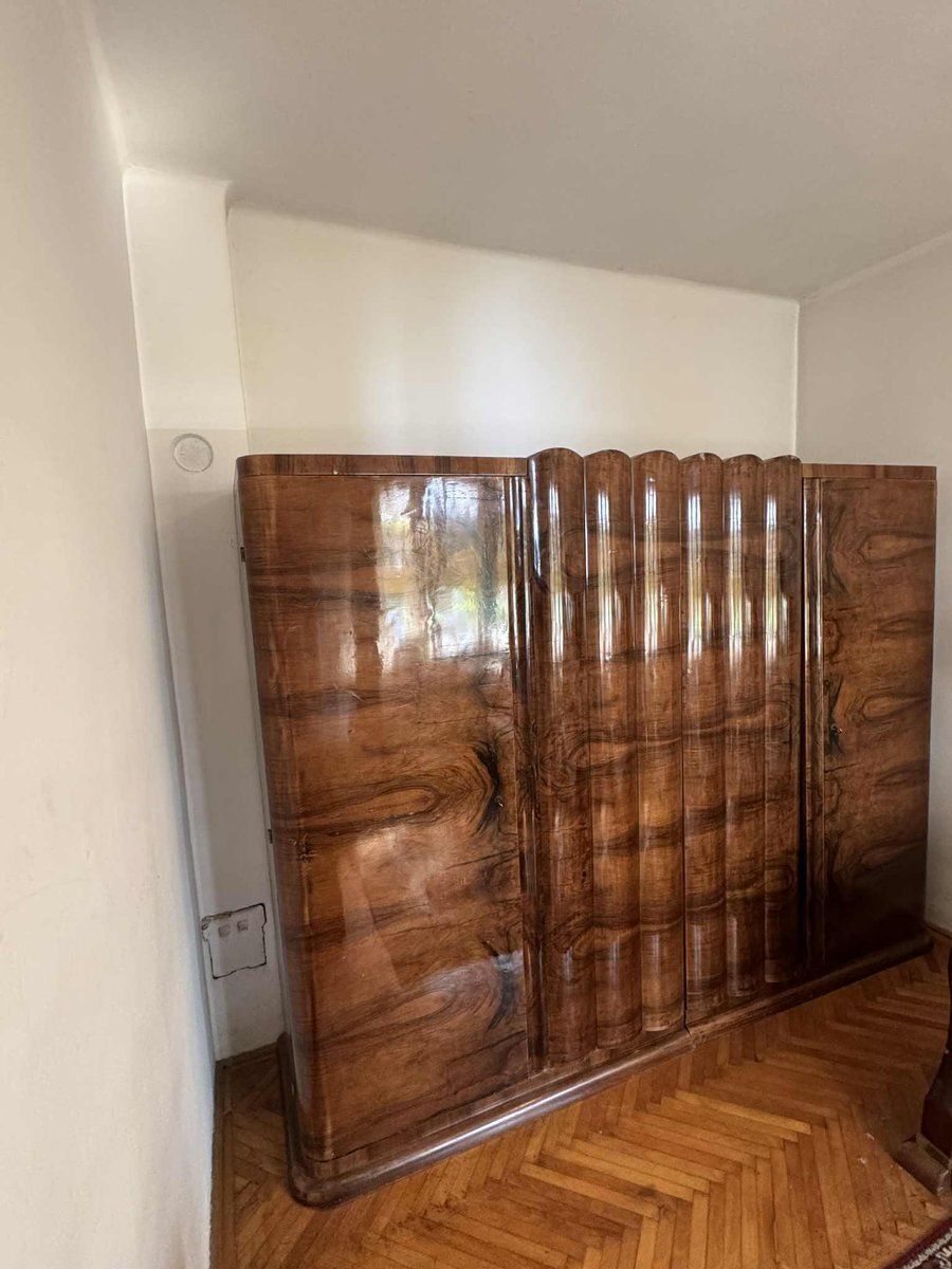photo furniture Art Deco Walnut Wardrobe, Central Europe, 1930s