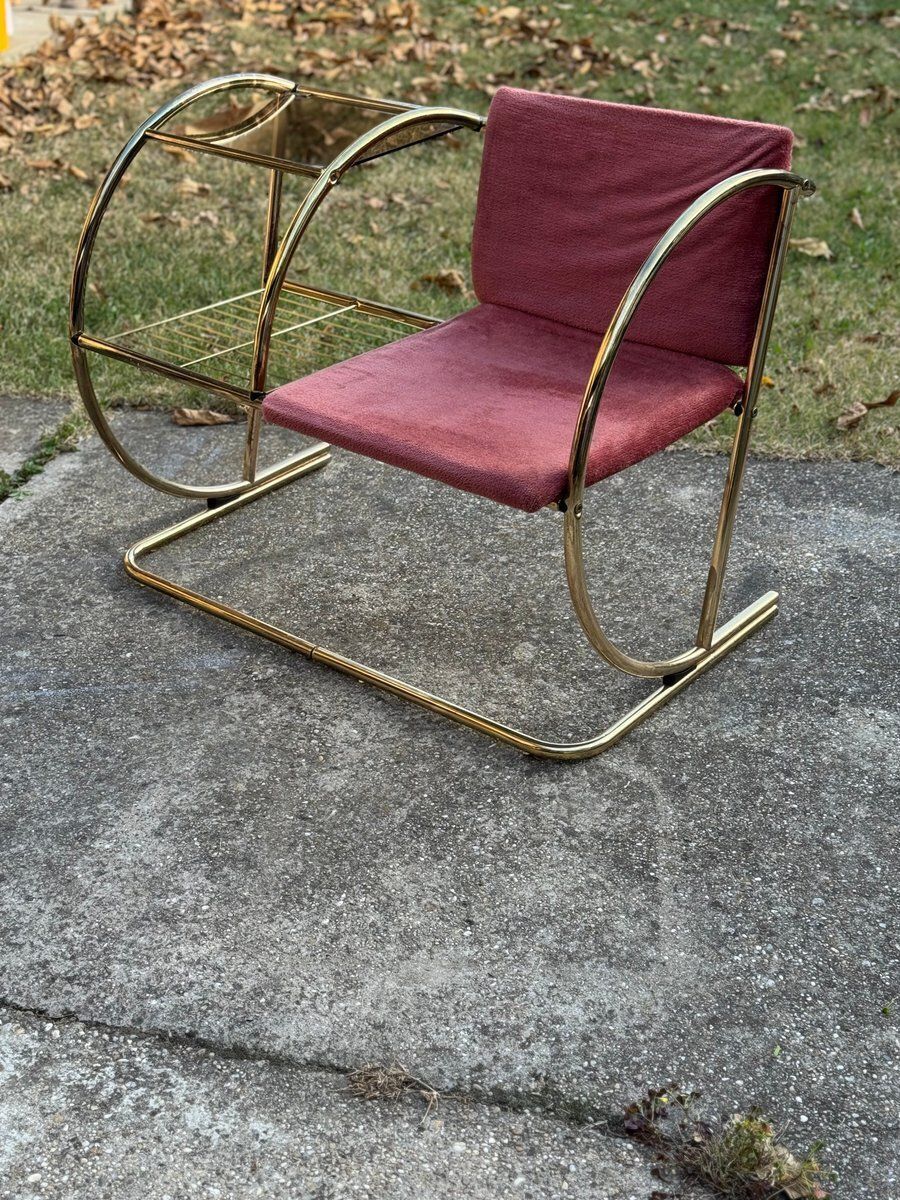 Vintage Brass Bench, 1960s photo for sale