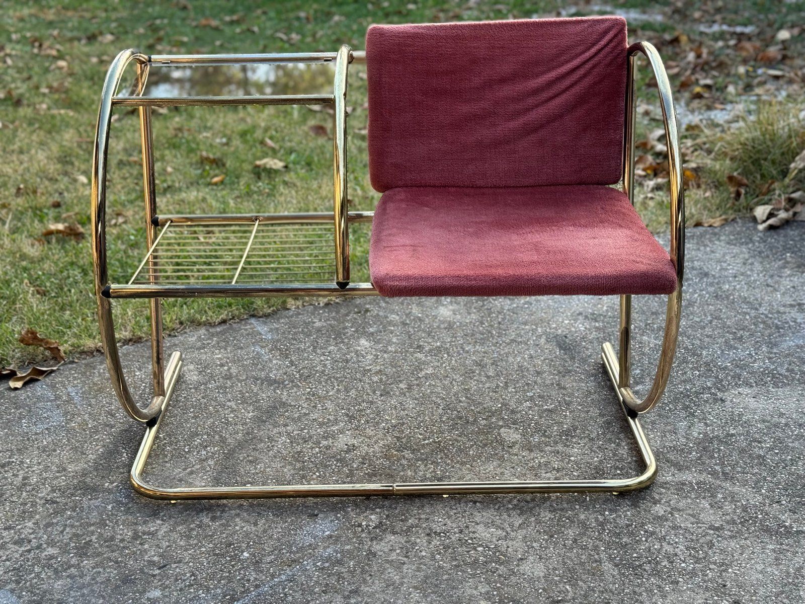 Vintage Brass Bench, 1960s photo vinterior