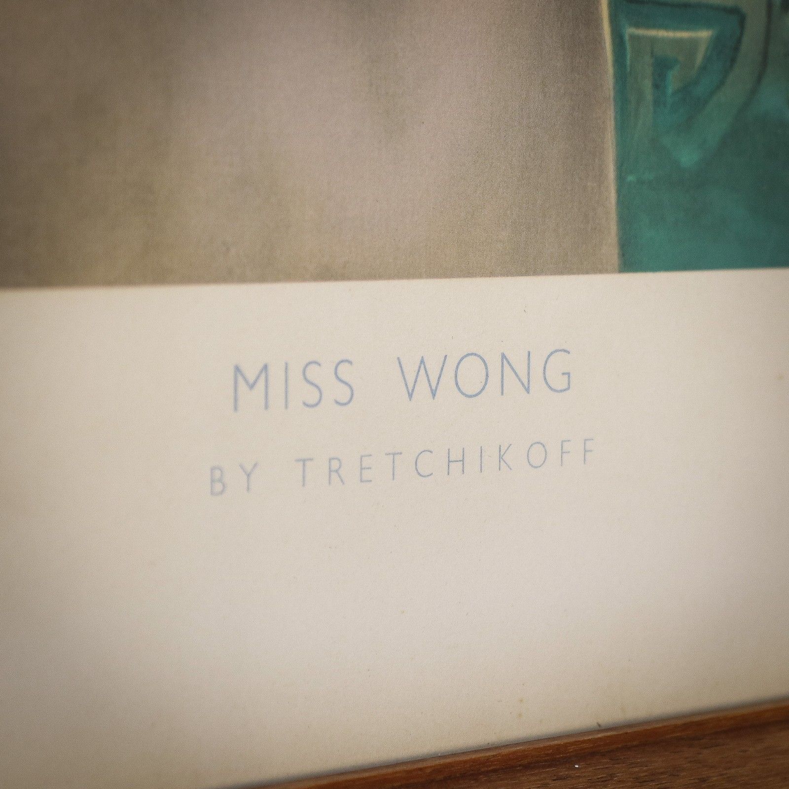 photo vinterior Miss Wong In Teak Frame 1970s Print By Tretchikoff