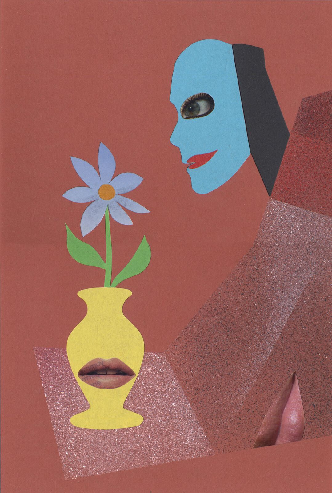 Striking Collage/Painting By Celebrated British Surrealist photo furniture