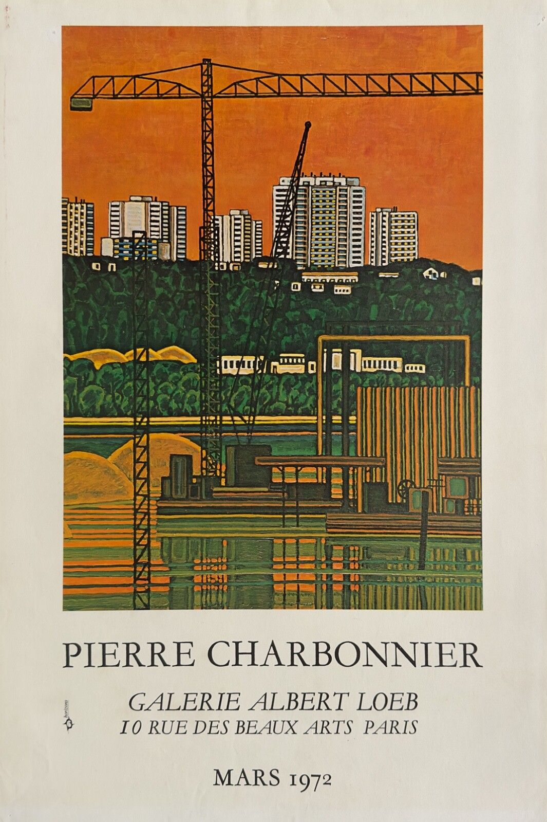 Pierre Charbonnier Poster Poster Poster Exhibition Paris Galerie Albert Loeb 1972 Arch