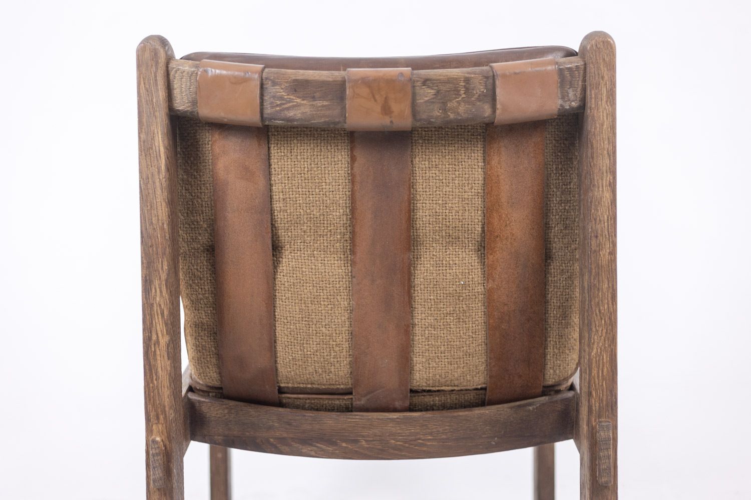 2800.0 Pair Of Oak Fireside Chairs, Upholstered In Leather, 1960s photo