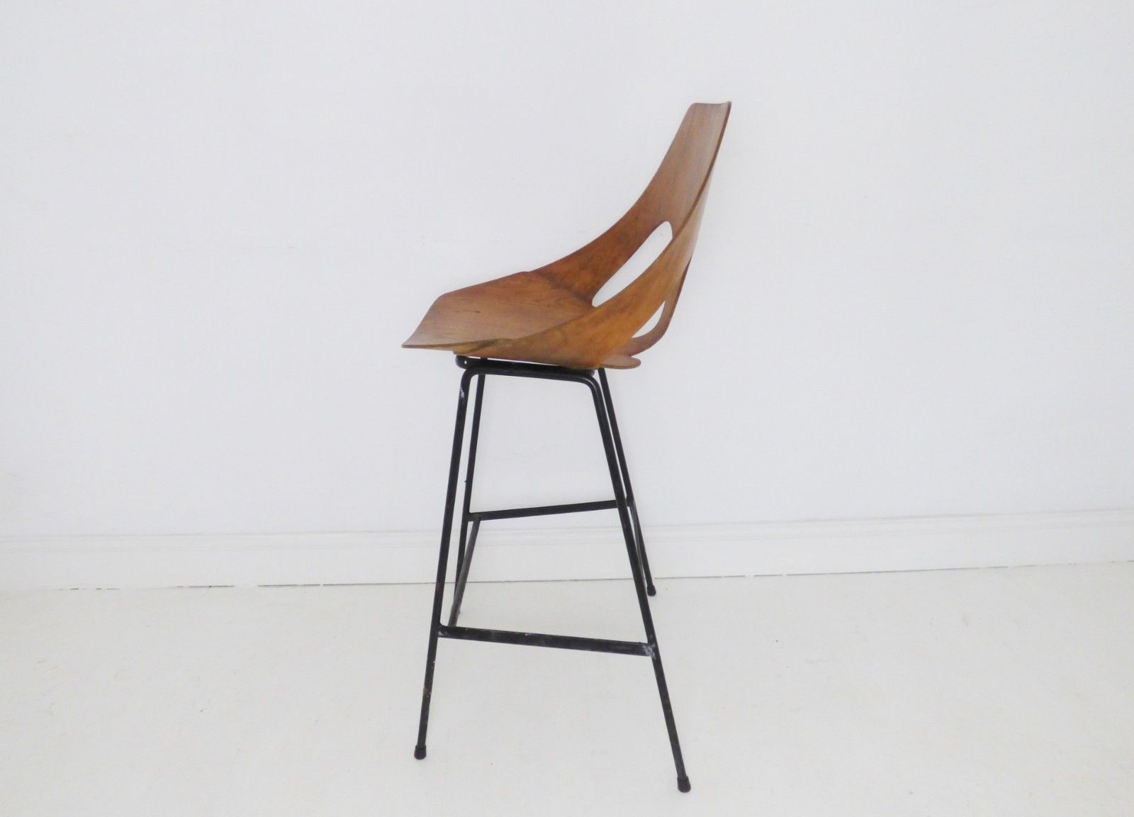 Stunning Vintage Rare Frank Guille Kandya Bentwood Jason Bar Stool Chair photo Furniture