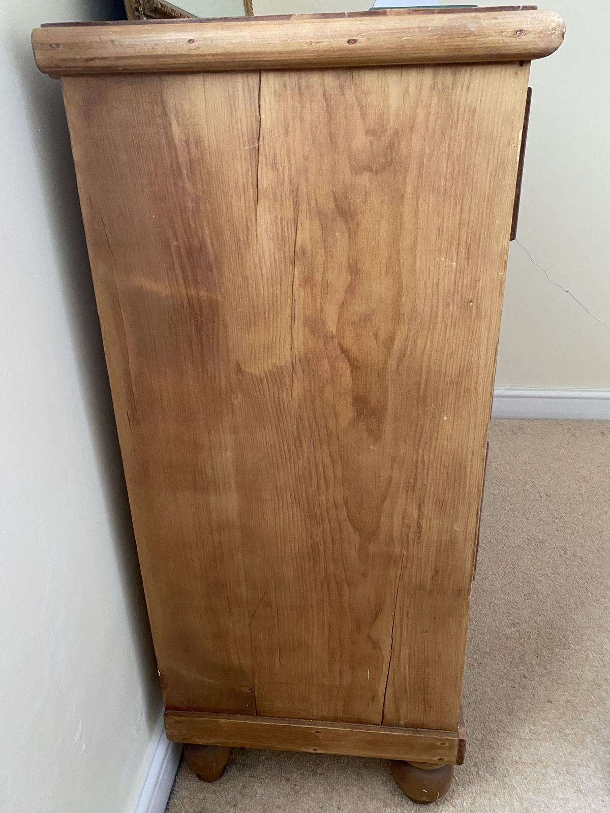 Large Antique Pine Chest Of Drawers photo 600.0